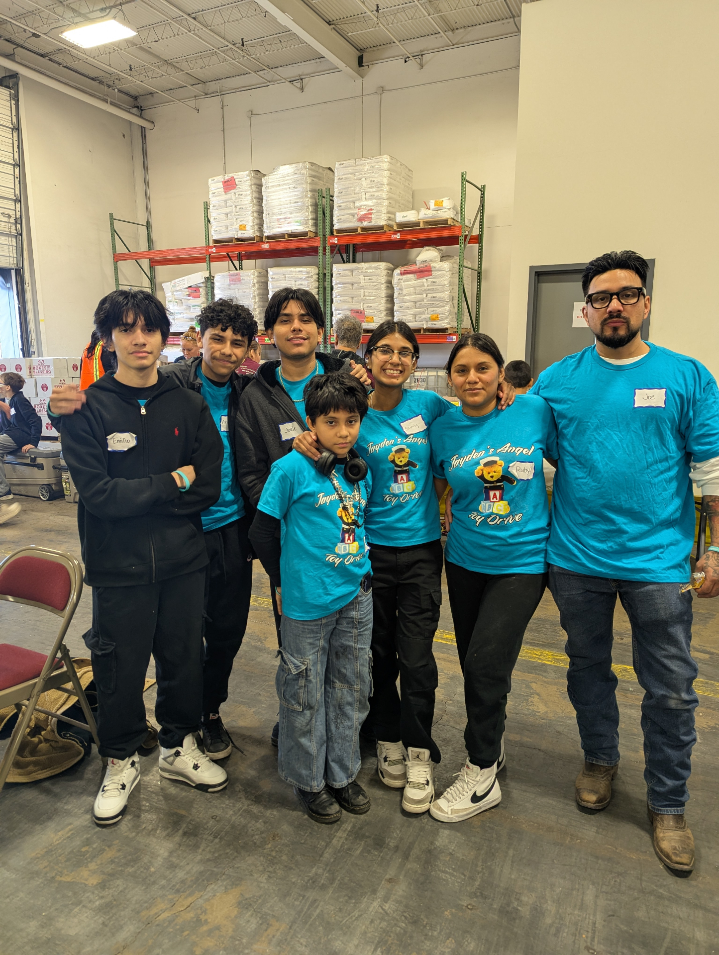Jayden's Angel Toy Drive team
